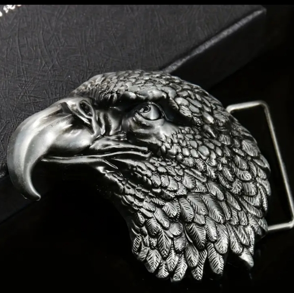 New silver eagle belt buckle fits 1.5" belt buckle - Picture 4 of 5